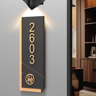 unit number plate  door unit number house number plate Creative Light Luxury Signage