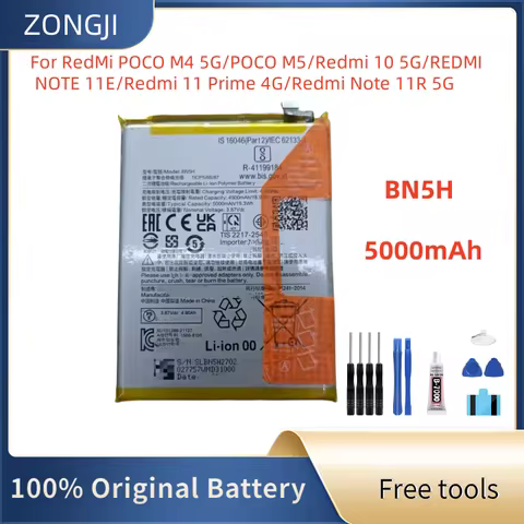 New Battery BN5H 5000mAh Battery For POCO M4 5G/POCO M5/10 5G/REDMI NOTE 11E/Redmi 11 Prime 4G+Free