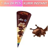 1 dus 24 pcs es cream aice chocolate max ice cream cone coklat