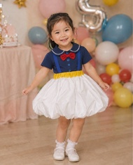 日 本有吊牌 Rela Disney Donald Duck唐老鴨泡泡尾巴褲兒童套裝90-120cm 唐老鴨 童裝連身裙 Donald Duck 造型裙 cosplay 生日會 女童 迪士尼 kids