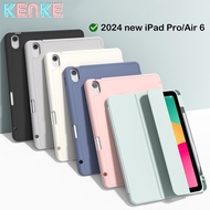 KENKE ipad case TPU silicone soft shell With pencil slot for ipad 2024 Air 13 inch ipad Pro 11 inch 