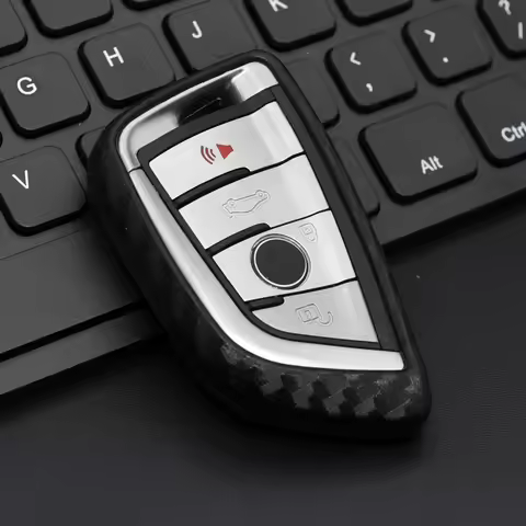 Silicone Carbon Fiber Smart Key Case Protection Cover For BMW 1 2 3 4 5 6 7 8 Series G01 G02 G07 G11