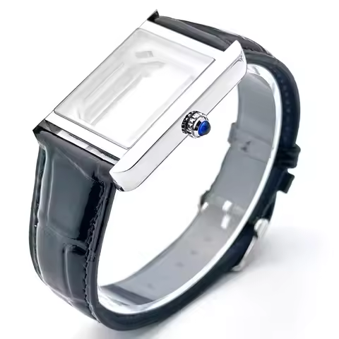 31*41mm Rectangle Watch Case DIY Mod Kit Gift No logo For Cartier Tank Must Seiko VJ42 Quartz Moveme