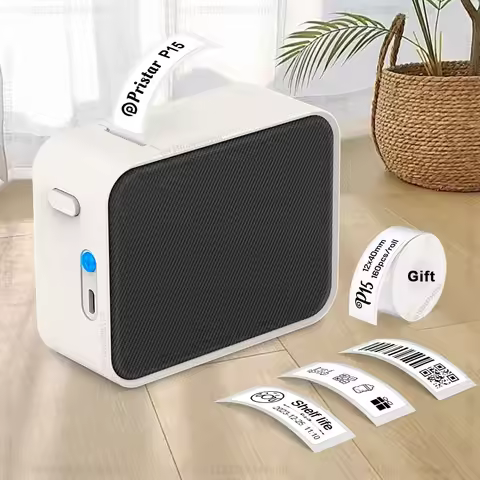 P15 Label Maker Mini Portable Thermal Label Printer Similar as D11 D110 D101 Marklife P15 Label Mach