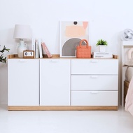 Koncept Furniture ตู้เตี้ย 140 ซม. รุ่น Molly สีขาว (140x50x70 ซม.)