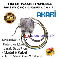 TIMER WASH 6 KABEL MESIN CUCI AKARI 2 TABUNG - TIMER MESIN CUCI AKARI 6 KABEL