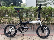 🤝🤝黑白色 馬甲線款 DAHON K3 PLUS 9速 16吋 碟剎 鋁合金 折叠車 送水架前後蛙燈叮叮