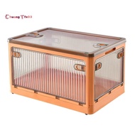【Chuangtfx03】1 PCS Storage Bins with Clear Doors Double-Door Finishing Box with Lids Wheels & Doors 