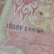 Uang kuno nomor seri cantik seri 18888