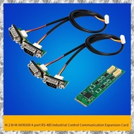 [I O J E] ST365 RS485 M.2 B+M AX99100 4 Port PCIe2.0 RS485 Industrial Communication Expansion Card