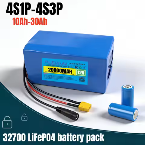 32700 LiFePO4 Battery Pack 12V Large Capacity 12.8v 10Ah 20Ah 30Ah for Electric Boat and Uninterrupt