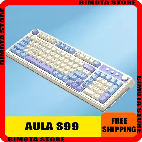 AULA S99 Esports Games Keyboard 3Mode 2.4G Wireless/ Bluetooth/Wired Gaming Accessories RGB Ergonomi