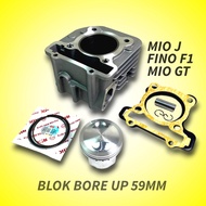 BLOK SEHER BORING PAKET BORE UP BOREUP MIOJ MIO J FINO 115 MIO GT XRIDE 115 58 58MM 59MM 59 MM