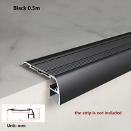 0.5/1M Stair Corner LED Aluminum Profile Anti-Slip Hard Strip Light Home Stair Housing Decor Channel