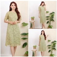 (SIZE S - XXL) Dress Jumbo Size Brocade Dress XXL Bigsize Chinese New Year Christmas Dress