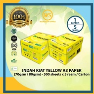 IK Yellow A3 Paper 70gsm / IK Yellow A3 Paper 80gsm  / A3 Paper - 1 Carton (500 Sheets x 5 Ream)