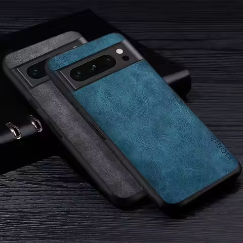 Premium PU Leathe Phone Case for Google Pixel 8 7A 6A 8 7 6 Pro Scratch-Resistant Solid Color Cover