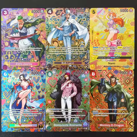 Hot Proxy ONE PIECE Card OP09 Zoro Rob Lucci Nami Hancock Rosinante Dragon Holo Flash TCG Game Colle