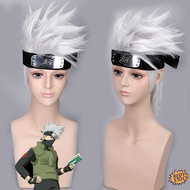 【Naruto】rambut palsu lelaki Cosplay Costume Main Dada Qika Kakashi wigs ,anti -leading anime silver 