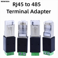 NEWIDEA RJ45 Terminal Adapter, RJ45 Male Connector 2PIN Terminal RJ45 to RS485 Converter, Splitter  
