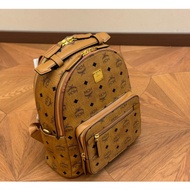 Mcm Orange Women'S Backpack With Many High-Quality Compartments, MCM Leather Bag High Quality