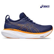 Asics Men Gel-Nimbus 25 Running Shoes - Deep Ocean / Bright Orange 2E