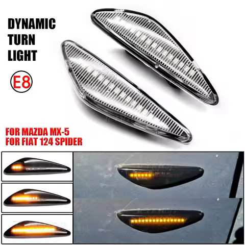 2Pcs Turn Repeater Steering Lamp LED Dynamic Turn Signal Side Lights For Mazda 6 GH Mazda5 CW Premac