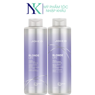 Dầu Gội Xả Tím Joico Khử Vàng Cho Tóc Tẩy Blond Life Violet 1000ml