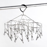 304不鏽鋼幸運草曬襪架　28夾吊衣架　十餘年口碑夾子多年也不斷