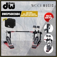 DW DWCP5002AD4 5000 Series Dual-Chain Accelerator Drive System Double Bass Drum Pedal with Bag