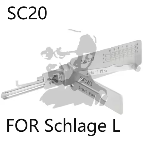 Lishi Tool 2-In-1 LOCKSMITH TOOL SC20 FOR Schlage L master multiple keyways, including SC4