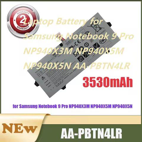Laptop Battery for Samsung Notebook 9 Pro NP940X3M NP940X5M NP940X5N AA-PBTN4LR 3530mAh