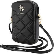 CG MOBILE Guess GUWBZPSQSSGK Mobile Phone Case Black Zip Quilted 4G, black