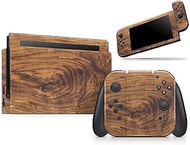 Design Skinz - Compatible with Nintendo Switch OLED Console Bundle - Skin Decal Protective Scratch-Resistant Removable Vinyl - Raw Wood Planks V11