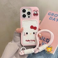 Cute Cat Card Holder Casing For Vivo iQOO Z10 Z9 Turbo Z10X Z9X Z8 Z8X Z7 Z7X Z6 Z6X Z5 Z5X Z3 Z1 Ne