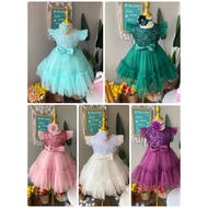 NURUL-[6M-3Y]PRINCESS BABY GOWN 849- WITH HEADBAND - #666