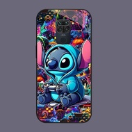 HW-35 THE Stitch Glass Casing for Xiaomi Redmi Note poco X3 9S M2 9 NFC Pro