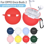 For OPPO Enco Buds 2 Wireless Earbuds Case Silicone Protective Case Shockproof with Hook Earphone Accessories