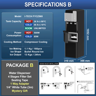 I-TECH ICE Making Water Dispenser 2 in 1 Ice Maker Purifier - FYCZ 565 - Compressor Cooling - 4 Stag