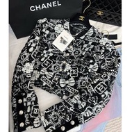 國際精品CHANEL 香奈兒滑雪系列塗鴉立體菱格短款外套  代購服務