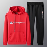 Men's Hoodies Sports Suit Long Sleeved Sweater Casual Fashion Suits 1 Sweater + 1 Pants M-4XL