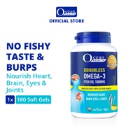 Odourless Omega 3 Fish Oil 1000mg (180s) - Ocean Health (For Heart, Brain, Eyes &amp; Joints| Halal)