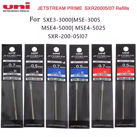 Uni JETSTREAM PRIME Multi-function Ballpoint Pen Refill, Metal Hybrid Ink 0.5/0.7mm Smoother Writing