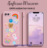 [CM5] Softcase macaron warna pink motif kelinci OPPO A5S A7 A11K A12 F9 PRO REALME 2 PRO - Softcase 