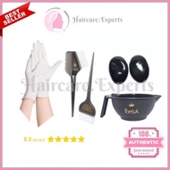 Hair Treatment Tools Set For Rebonding and Coloring  Brush Bowl Gloves & Cape by haircare.experts