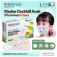 Onehealth Masker Duckbill Anak 3Ply Isi 25Pcs - Duckbill Masker Anak