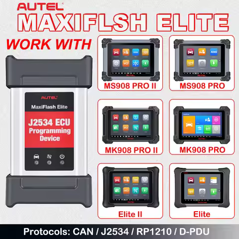 Autel MaxiFlash Elite J2534 Programming Device Work with Autel Scanner, Laptop Automaker Software fo