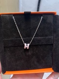 Hermes頸鏈 necklace mini pop H  rose dragée