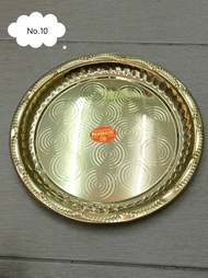 Premium Brass Pooja/Arthi Plate with Ring Design/Brass Ring Plate