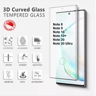 [3D Curved Premium] Samsung Tempered Glass Screen Protector / Galaxy S21 S20 Note 20 S8 S9 S10 Note 8 / 9 / 10 / 10 Plus
